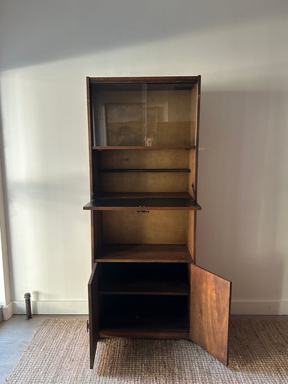 Walnut bar cabinet