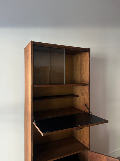 Walnut bar cabinet