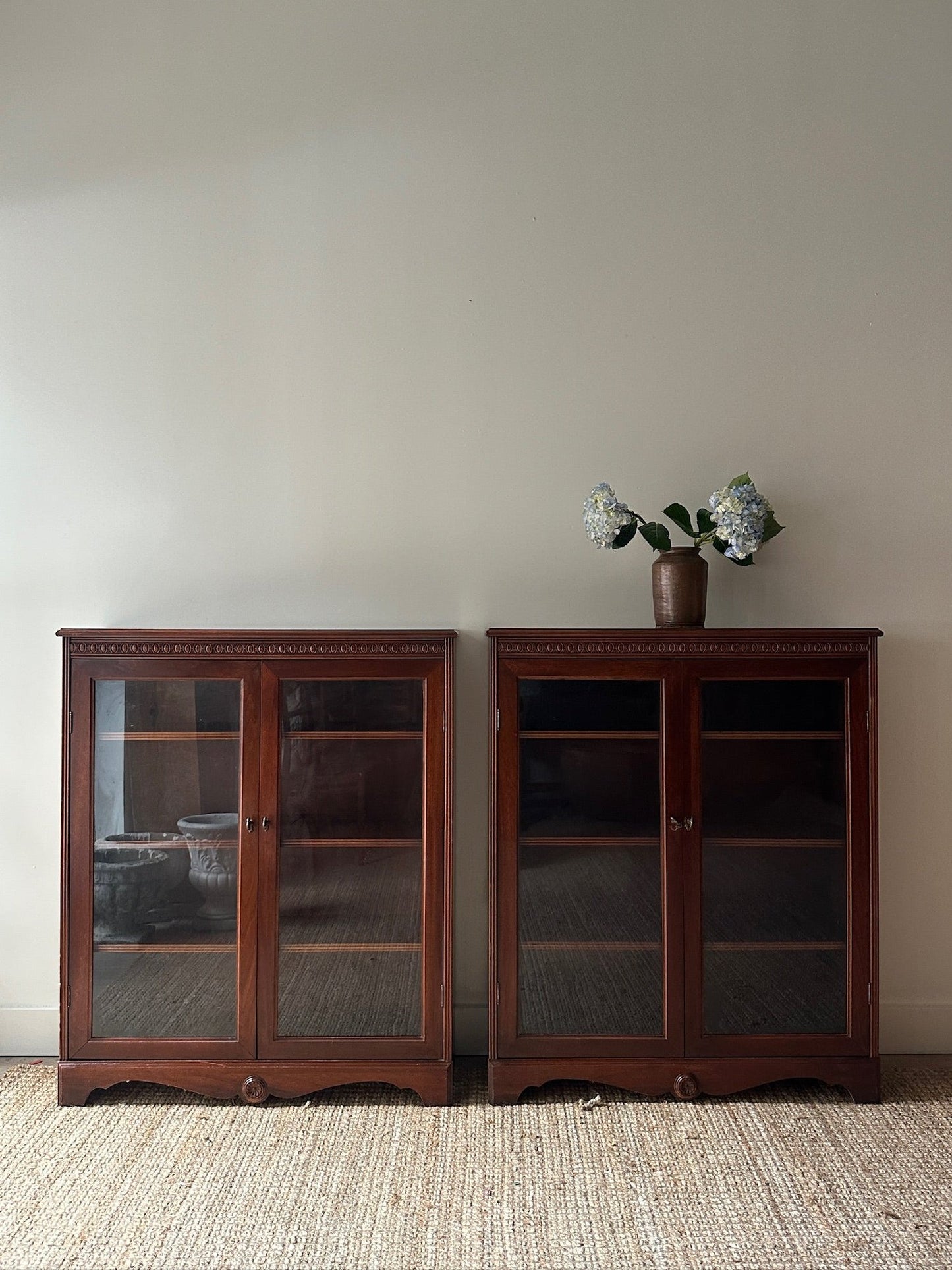 Mahogany Glass Display Cases