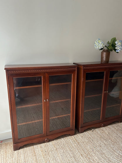 Mahogany Glass Display Cases