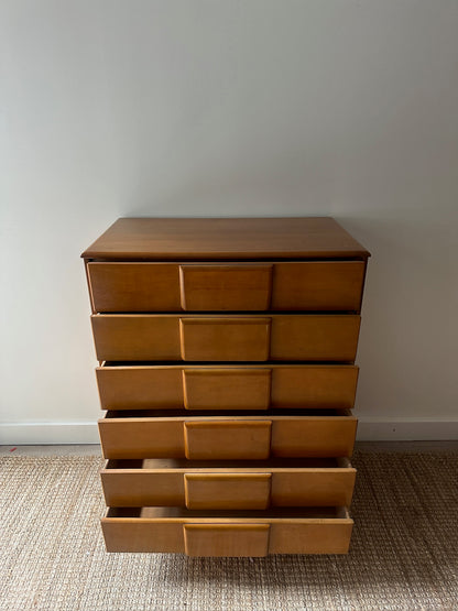 Mid-Century Maple Tallboy Dresser