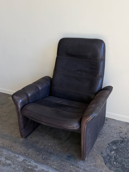 De Sede DS-50 Leather Reclining Chair and Ottoman