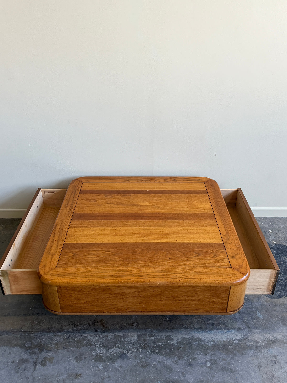 Bassett walnut coffee table
